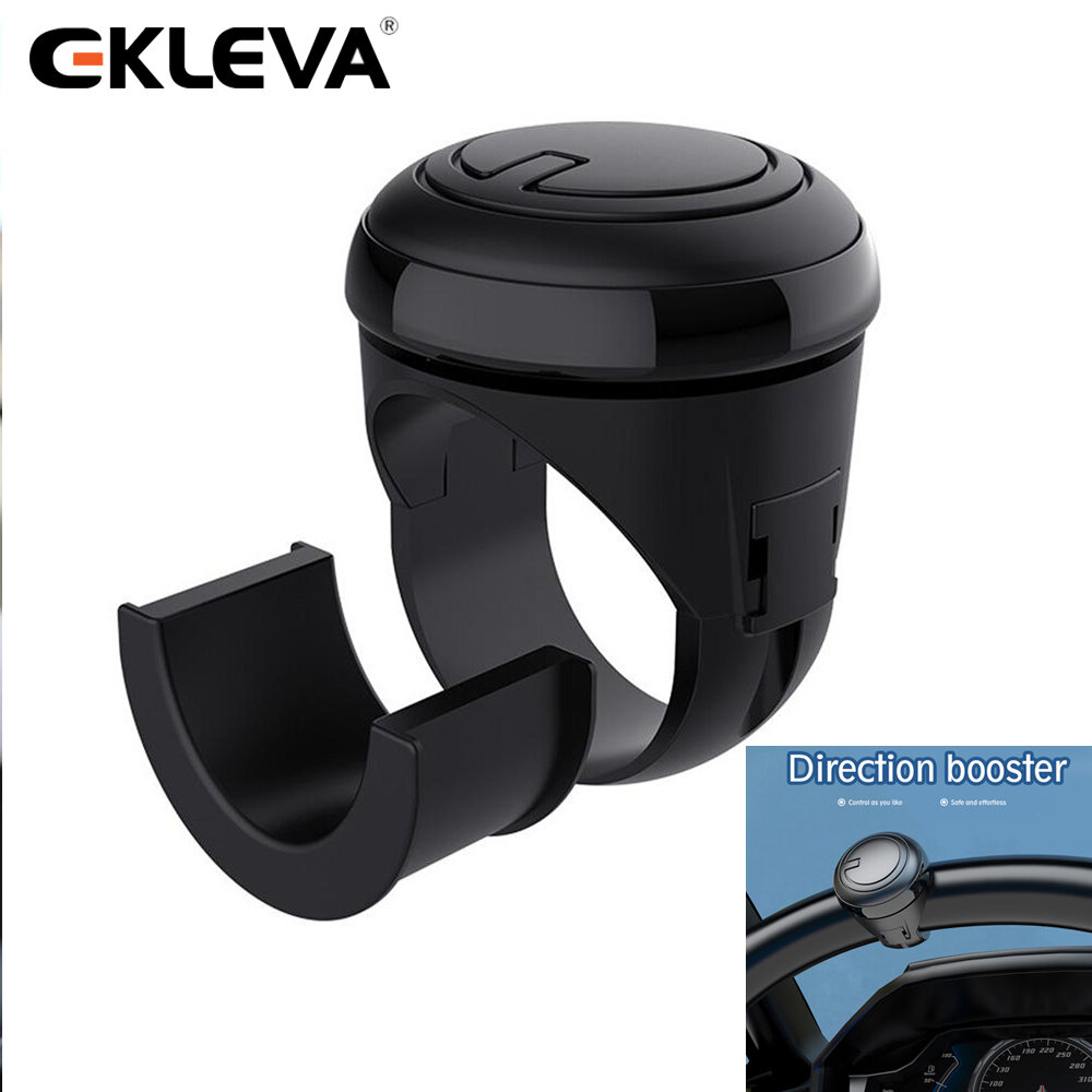 EKLEVA Car Turning Steering Wheel Booster Spinner Knob 360 Degree Rotation Metal Bearing Power Handle Ball Shaped Helper Hand Control