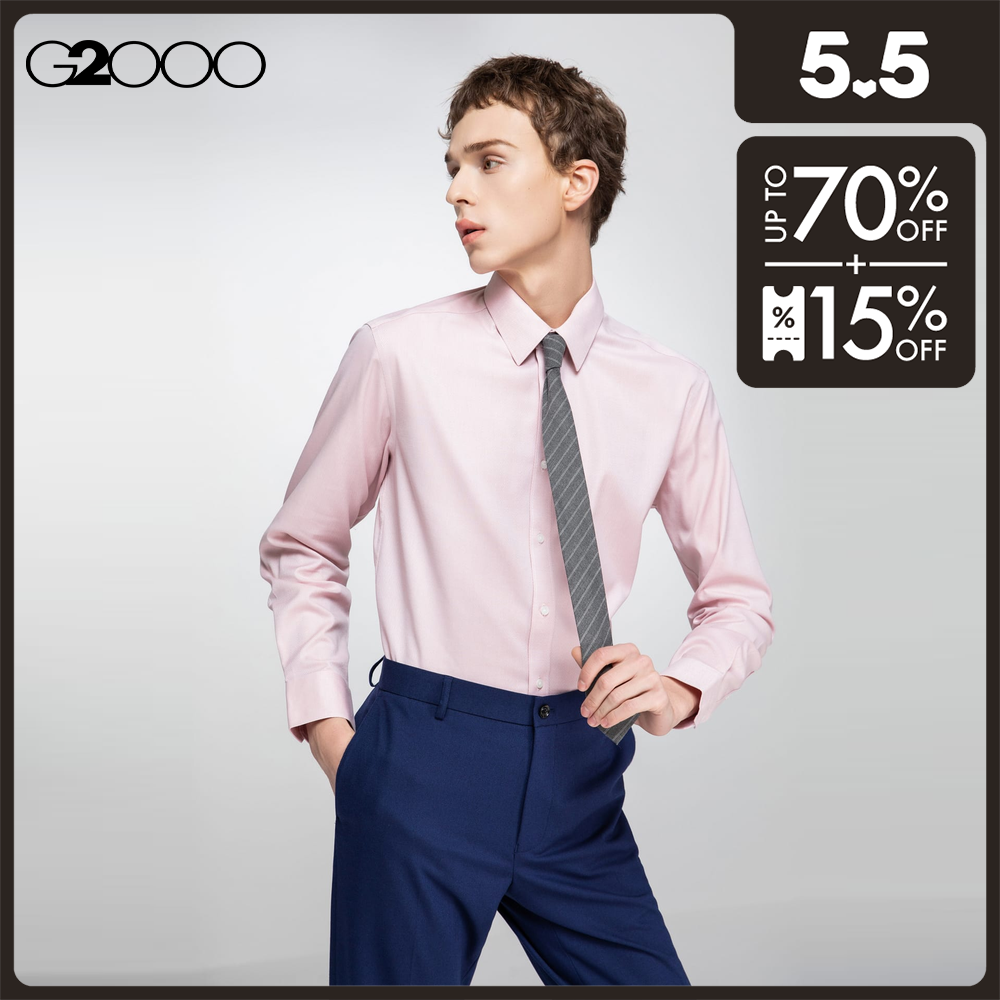 G2000 Men Non-iron Cotton Spandex Twill Shirt